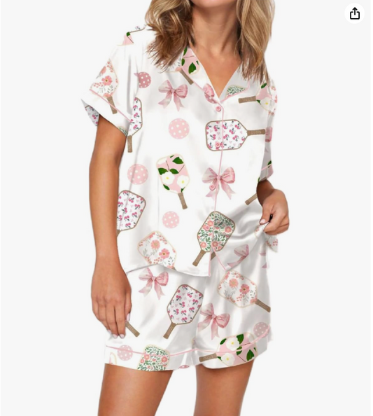 Floral Pickleball Pajama Set – S, M, L image 1
