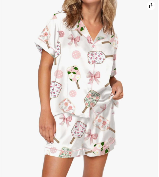 Floral Pickleball Pajama Set – S, M, L image 1