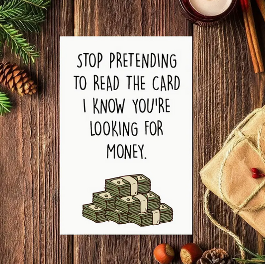 Birthday Card – “Just Looking for Money” image 0