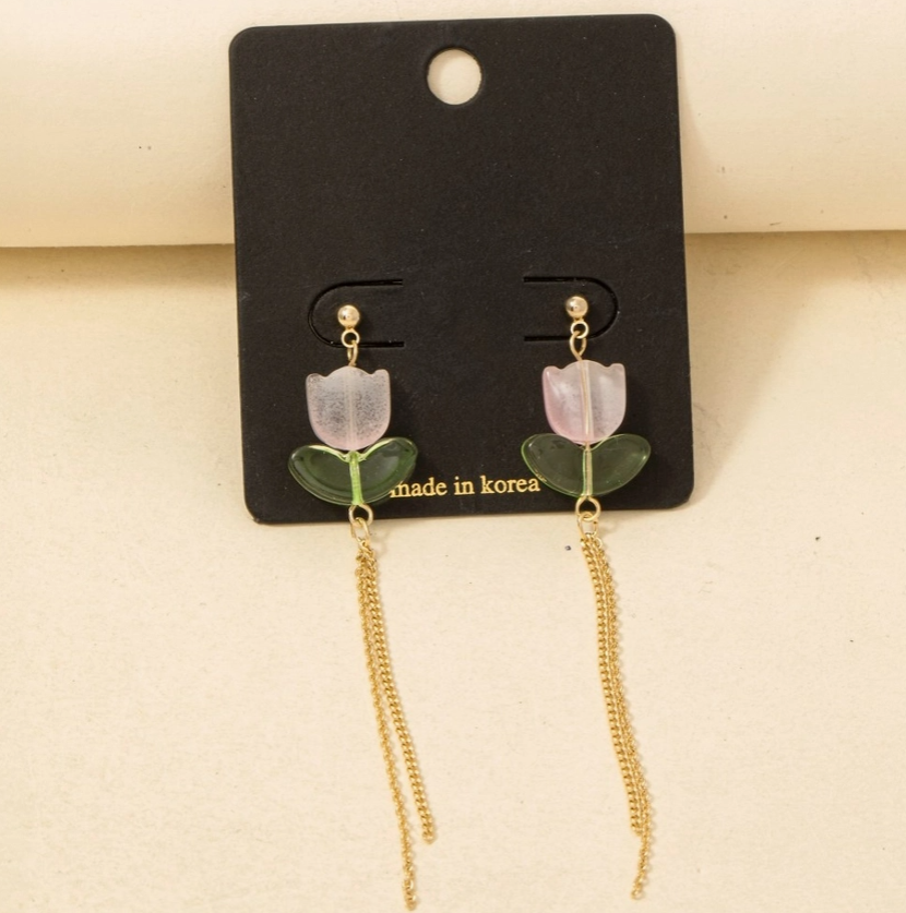🌷 Tulip Dreams Drop Earrings image 0