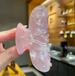 Pretty in Pink: Bow & Rhinestone Hair Claw Clip image 1