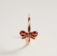 “All Tied Up” Holiday Bow Hoop Earrings image 2