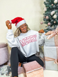 Merry Varsity Cropped Sweatshirt image 0