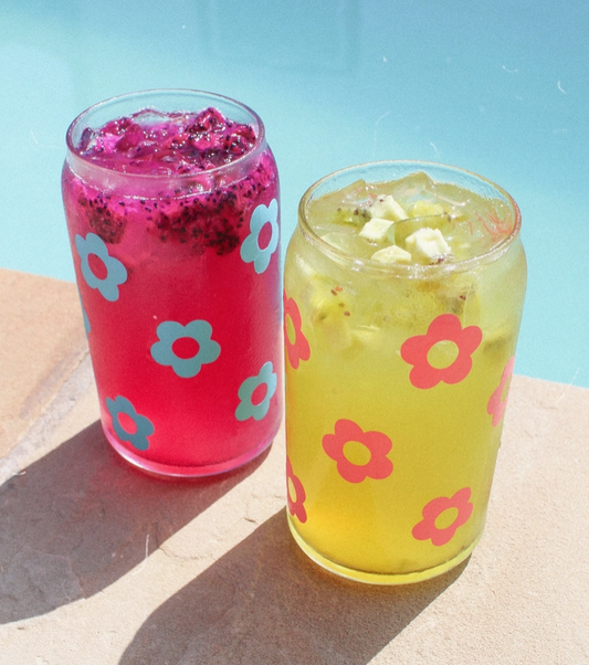 Pink Flower Glass image 1