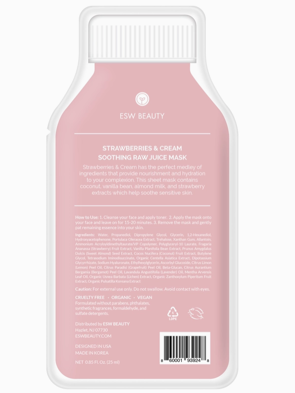 Strawberries and Cream Soothing Raw Juice Sheet Mask image 2
