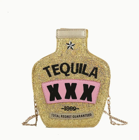 ✨ Party-Ready Tequila Bottle Crossbody Bag – Glitter Edition! ✨ image 5
