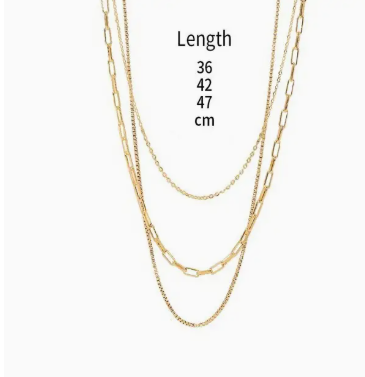 ✨ Gold Layered Chain Necklace Set – 3-in-1 Everyday Luxe image 1