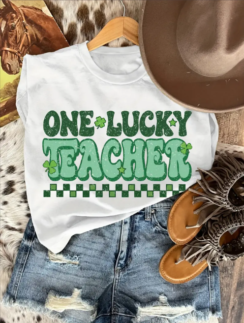 One Lucky Teacher - St. Patrick’s Day T-Shirt image 0