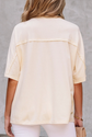 Oversized Floral Appliqué Tee – Cream image 2