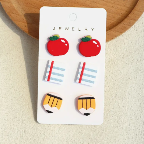 Teacher Trio Stud Earring Set image 0