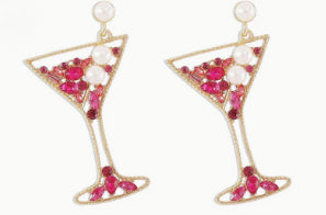 🍸 Sparkling Cocktail Statement Earrings image 2
