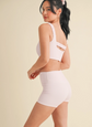 Gingham Ruffle Back Sports Bra image 5