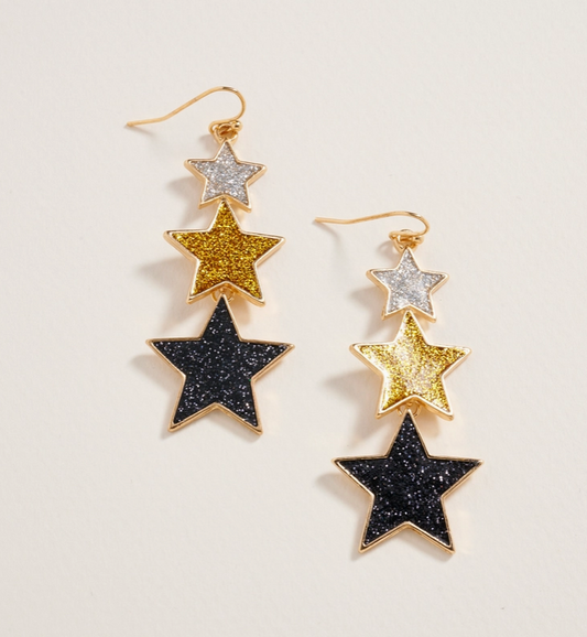 “Shine All Night” Star Drop Earrings image 0