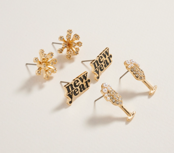 “Pop the Bubbly” New Year’s Earring Set image 1