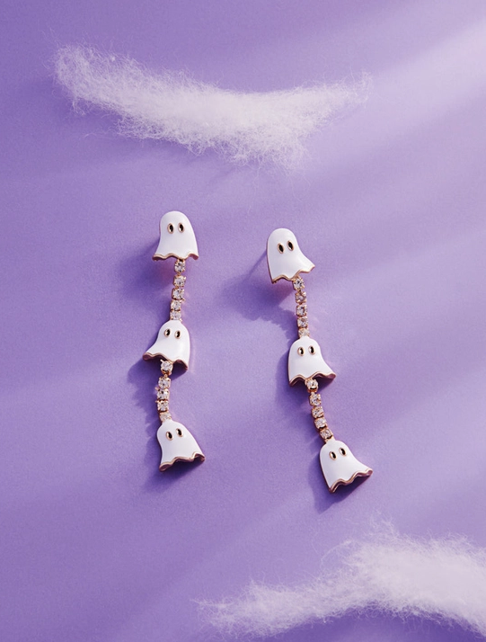 👻 Boo Bling Ghost Earrings image 0