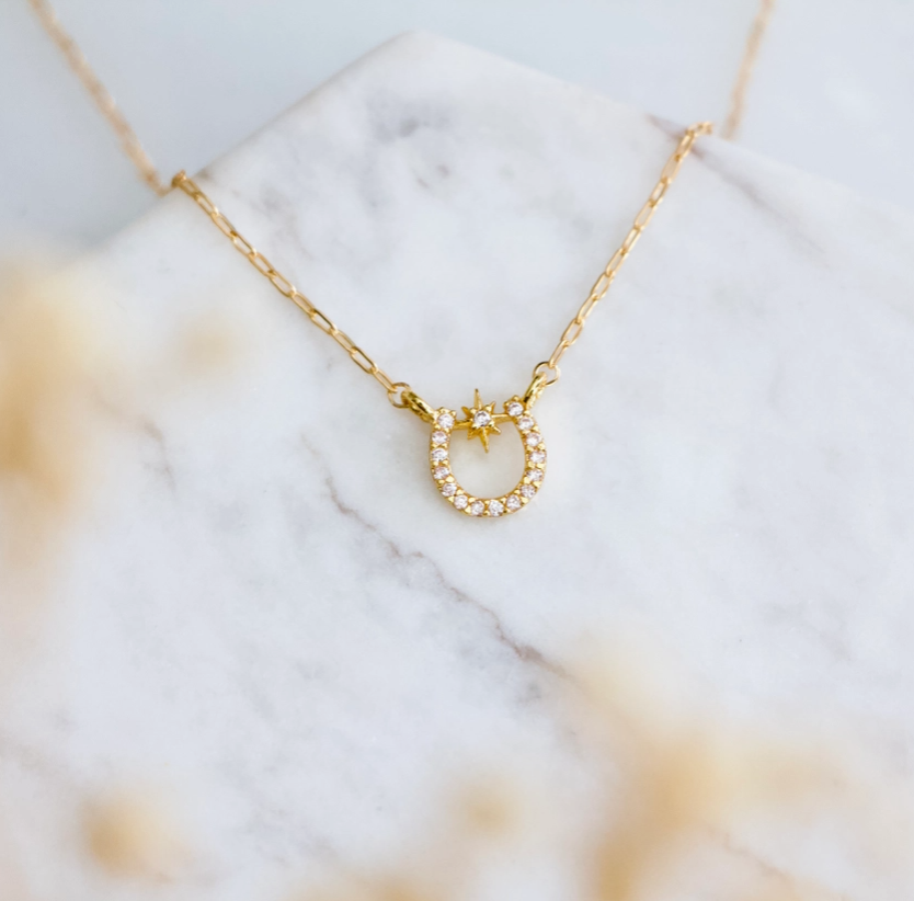 Lucky Star Horseshoe Necklace image 0