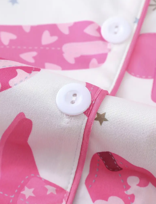 💖 Howdy, Dreamer! White & Pink Cowgirl Boot Pajama Set image 6
