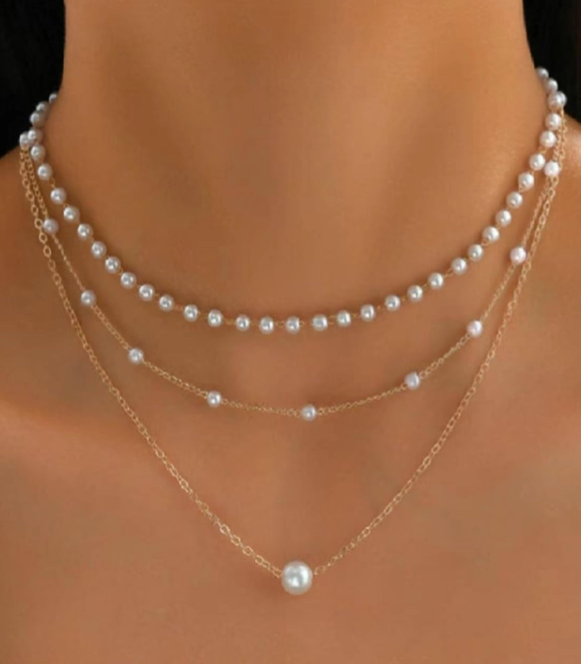 Pearl Layered Necklace image 0