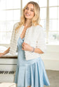 Ivory Faux Fur Crop Jacket image 0