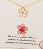 Dainty Daisy Outline Necklace – 18K Gold Dipped image 1