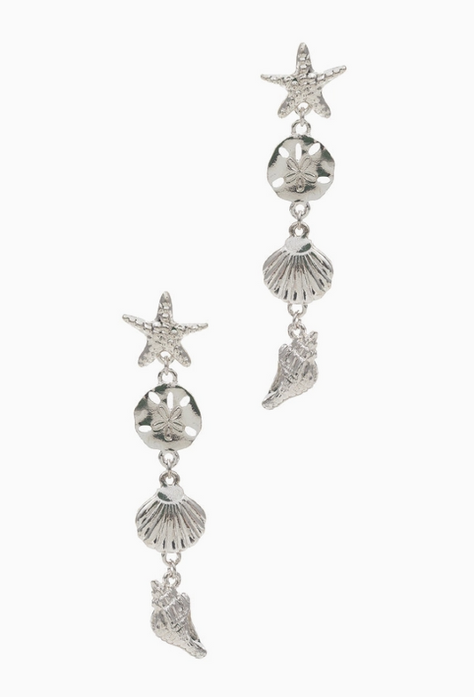 Seaside Stroll Drop Earrings - Silver image 1