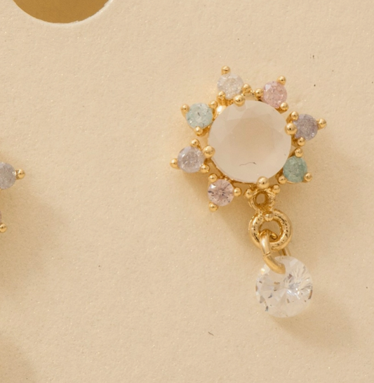 Pastel Sunburst Drop Earrings image 1