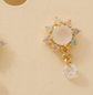 Pastel Sunburst Drop Earrings image 1