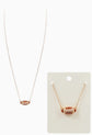 Mini Glitter Football Pendant Necklace – Gold & Red image 1
