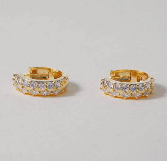 Classic Sparkle Huggie Hoops ✨ image 1