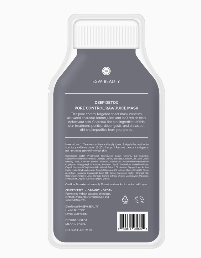 Deep Detox Pore Control Raw Juice Sheet Mask image 3