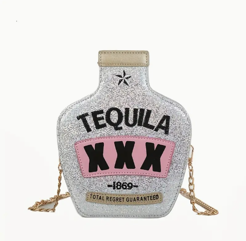 ✨ Party-Ready Tequila Bottle Crossbody Bag – Glitter Edition! ✨ image 0
