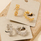 Golden Bloom Textured Hoop Earrings image 2