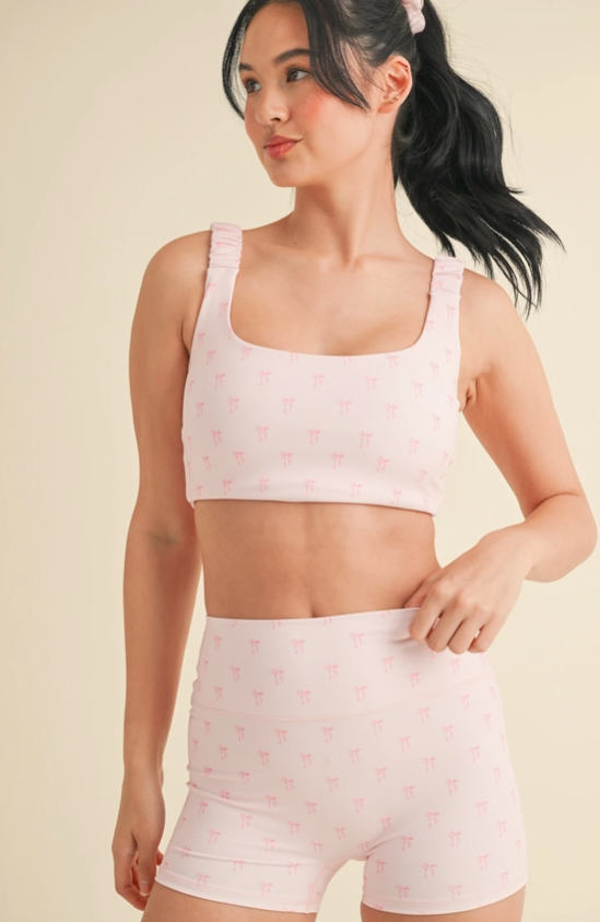 The Sweet Coquette Sport Bra – Pink Bow Edition image 0