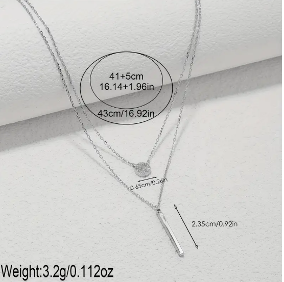 Layered Sterling Silver Necklace image 3