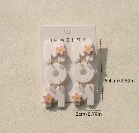 MOM Floral Drop Earrings 🌸 image 3