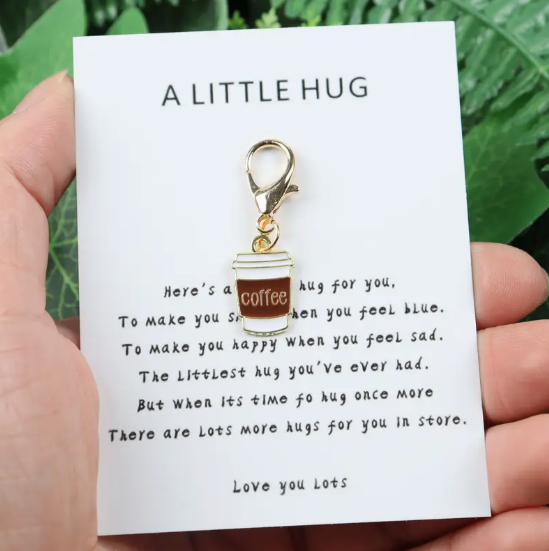 “A Little Hug” Coffee Cup Charm image 0