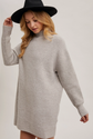 Grey Ribbed Sweater Dress image 2
