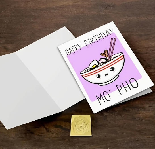 Happy Birthday, Mo' Pho!" Card – A Tasty Celebration 🍜🎉 image 1