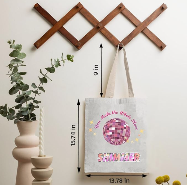 “You Make the Whole Place Shimmer” Tote Bag – Taylor Swift Inspired image 2
