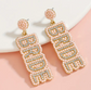 💍 Bride Beaded Statement Earrings image 1