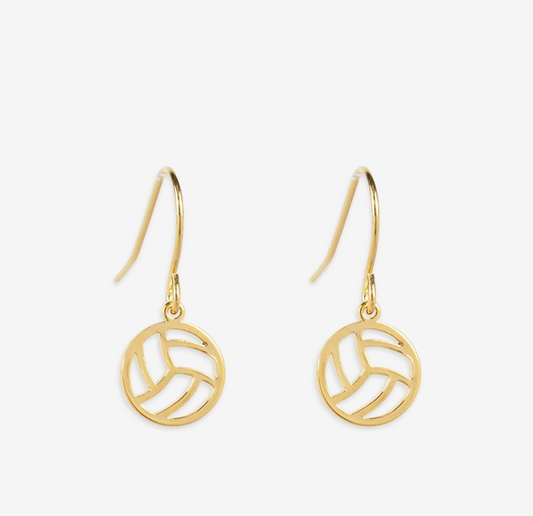 Gold Volleyball Hook Earrings image 0