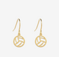 Gold Volleyball Hook Earrings image 0