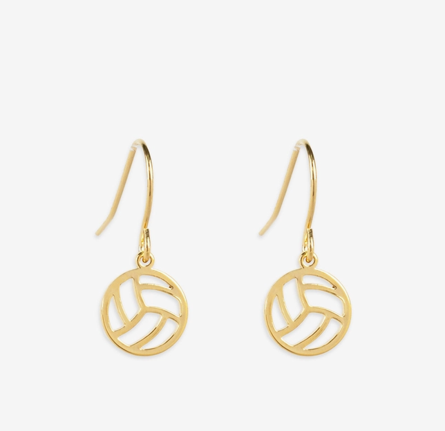 Gold Volleyball Hook Earrings image 0