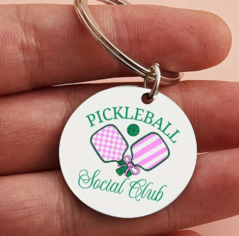Pickleball Social Club Keychain image 0