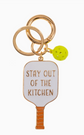 🏓 "Stay Out of the Kitchen" Pickleball Paddle Keychain image 2