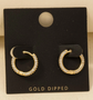 Gold Dipped Pavé Hoop Earrings image 0