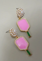 🎾 Pearl Paddle Drop Earrings – Pickleball Glam image 4
