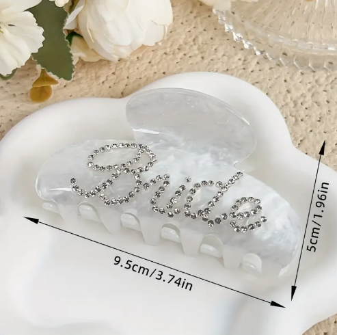 💍 Sparkle Bride Rhinestone Hair Claw image 5