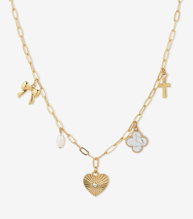 Charmed & Golden Multi-Charm Necklace image 0