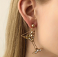 Gold Sparkling Cocktail Statement Earrings image 0